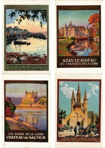 ADVERTISING TRAINS, CHEMIN DE FER POSTER STYLE 32 Vintage Postcards (L2736)