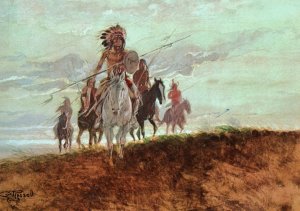 Nature's Soldiers,Charles Russell,Western Painting