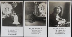 JESU, LOVER OF MY SOUL Bamforth & Co RP Song Card Set of 3 No.92/1/2/3