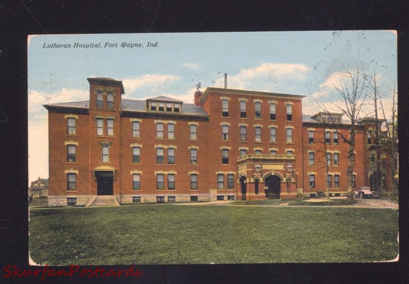 FORT WAYNE INDIANA LUTHERAN HOSPITAL ANTIQUE VINTAGE POSTCARD 1911