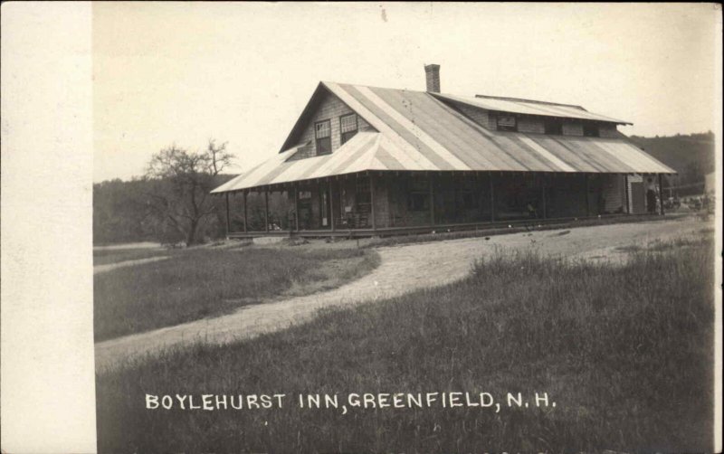 Vintage RPPC Greenfield New Hampshire NH Boylehurst Inn Real Photo Postcard