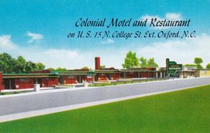 North Carolina Oxford Colonial Motel and Restaurant