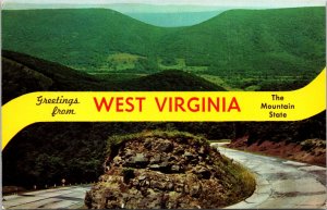 Greetings from West Virginia banner Postcard