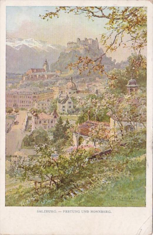 Austria Salzburg Festung und Nonnberg 1917