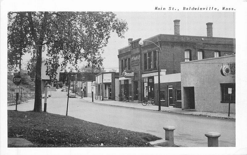 Baldwinville Massachusetts Main Street Merrimack Postcard 22-343