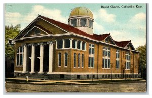1909 First Baptist Church Coffeyville Kansas Vintage Standard View Postcard