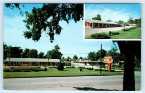 PITTSFIELD, IL Illinois~ Roadside GREEN ACRES MOTEL  c1950s Pike County Postcard