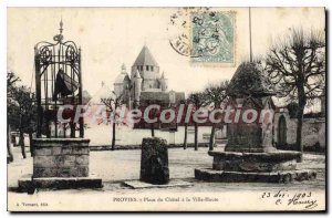 Postcard Old Place Du Chatel Provins A La Ville Haute