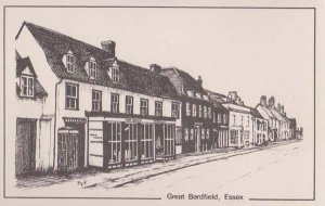 Great Bardfield Dunmow Post Office Essex Postcard