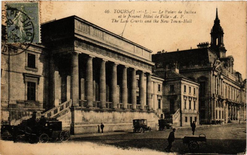 CPA TOURS - Le Palais de Justice et le Nouvel Hotel de Ville (253555)