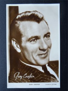 Actor Portrait GARY COOPER c1930s RP Postcard by Paramount Pictures