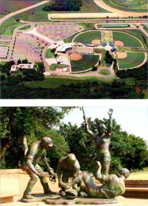 2~4X6 Postcards OK, Oklahoma City  ASA~AMATEUR SOFTBALL  Hall Of Fame & Statue