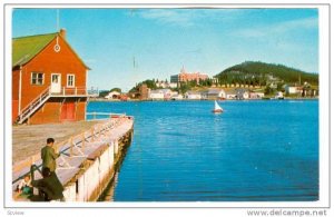 La Gaspie, Gaspe Harbour as seen from Davis' Wharf,  Quebec, Canada, 40-60s