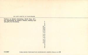 SANTA'S WORKSHOP CANDYMAKER TOYMAKER GLASSBLOWERS CANDLEMAKER NORTH POLE NY 