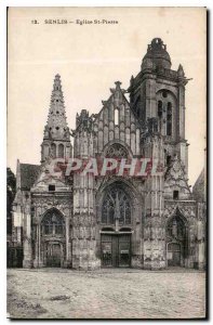 Old Postcard Senlis St. Peter Church