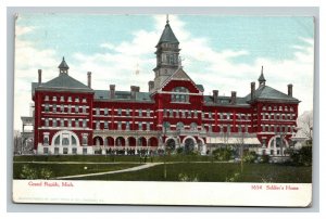 Vintage 1900's Postcard Building Michigan Soldiers Home Grand Rapids Michigan
