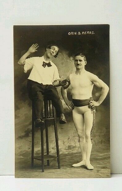 RPPC THE ORIG. REROS CIRCUS PERFORMER REAL PHOTO Postcard B14