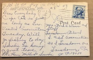 USED POSTCARD - AUNT LYDIA'S COVE, CHATHAM, CAPE COD, MASS.