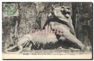 Old Postcard Belfort Lion Ceuvre Bartholdi