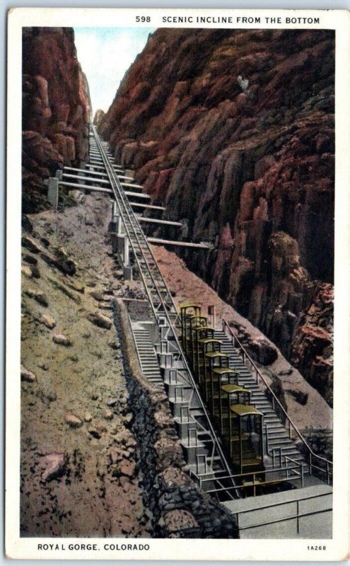 Postcard - Scenic Incline From The Bottom, Royal Gorge - Colorado