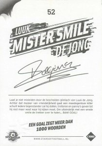 Stars of football trade card printed signature Luuk de Jong