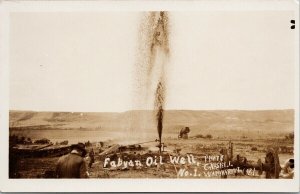 Wainwright Alberta Fabyan Oil Well No.1 Oil Industry Carsell RPPC Postcard E75