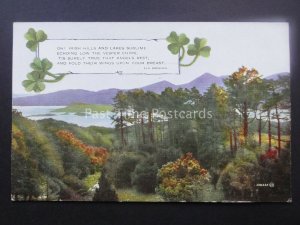 Irish Verse by Eva Brennan OH! IRISH HILLS & LAKES SUBLIME....c1929 by Valentine