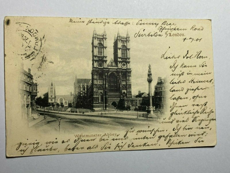 POSTED 1901 VINTAGE POSTCARD - WESTMINSTER ABBEY  (KK877)