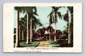 48. TYPICAL PRIVATE RESIDENCE IN HONOLULU HAWAII POSTCARD (c. 1905)