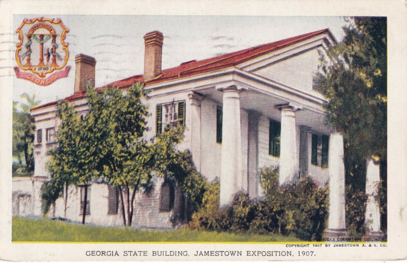 NORFOLK, Virginia, PU-1907; Georgia State Building, Jamestown Exposition