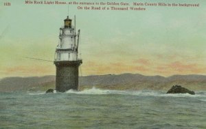 C.1910 Mile Rock Light House, San Francisco, Cal. Vintage Postcard P105 