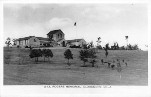 RPPC Will Rogers Memorial, Claremore, Oklahoma c1940s Vintage Postcard