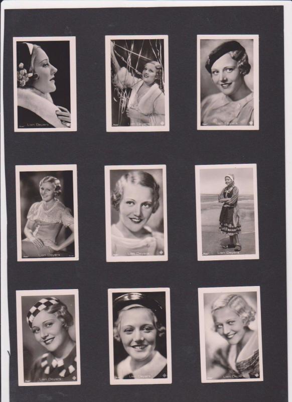 FILM CINÉMA MOVIE 100 Vintage ROSS Real Photo CIGARETTE Cards 1930's