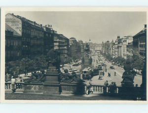 old rppc BILLBOARD & BUILDINGS Prague Praha Czechoslovakia Czech Republic HM1713