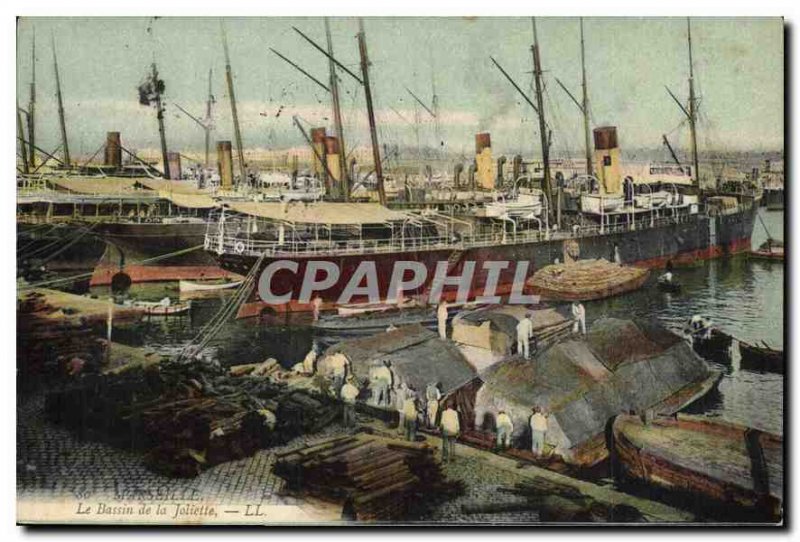 Old Postcard Marseille Basin Joliette