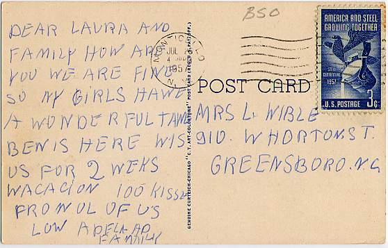 Greetings from Monticello, Sullivan County, New York - Linen - pm 1957