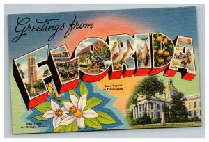 Vintage 1947 Postcard Greetings From Tallahassee Florida - City Views