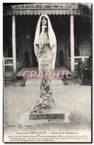 Old Postcard Douaumont Statue Of Resignation Army