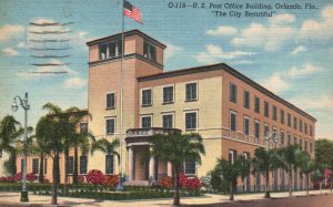 Vintage Postcard 1959 U. S. Post Office Building For City Beautiful Orlando FL