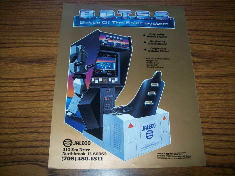 Battle Of The Solar System BOTSS Arcade Flyer Jaleco Game Art Print Space Age 