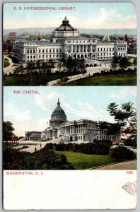 Washington DC c1908 Postcard The Capitol Building And The US Capitol