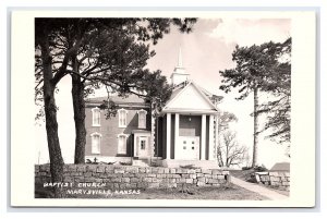 Baptist Church Marysville Kansas RPPC Postcard