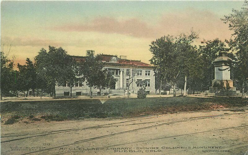 Colorado Columbus Monument hand colored C-1910 McClelland Library 20-613