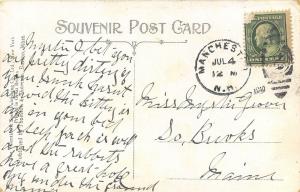 Manchester New Hampshire 1910 Postcard Entrance Pine Island Goff Falls