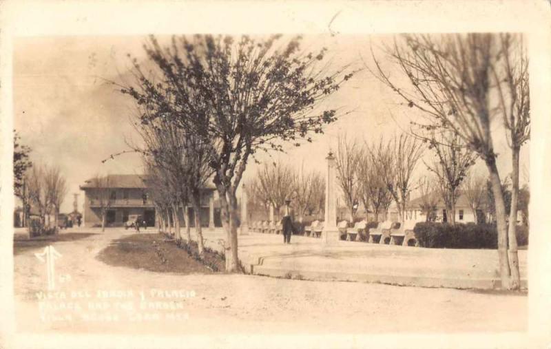 Villa Acuna Mexico Palace and the Garden Real Photo Antique Postcard J78081 