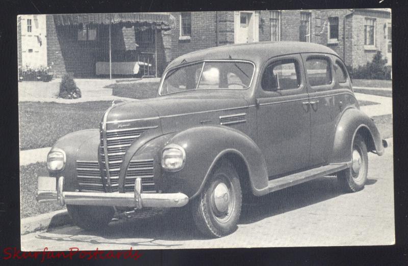 1939 PLYMOUTH MCPHERSON KANSAS VINTAGE CAR DEALER ADVERTISING POSTCARD '39