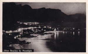 Clifton Bristol Beaches in Moonlight Real Photo Postcard