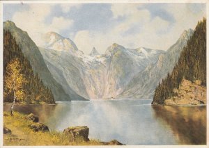 K MOSER: KONIGSSEE, Bavaria, Germany - Vintage Art POSTCARD