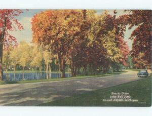 Unused Linen PARK SCENE Grand Rapids Michigan MI c7839