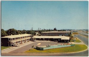 SIERRA LODGE Roadside MERCED California Yosemite 1960s Chrome Vintage Postcard
